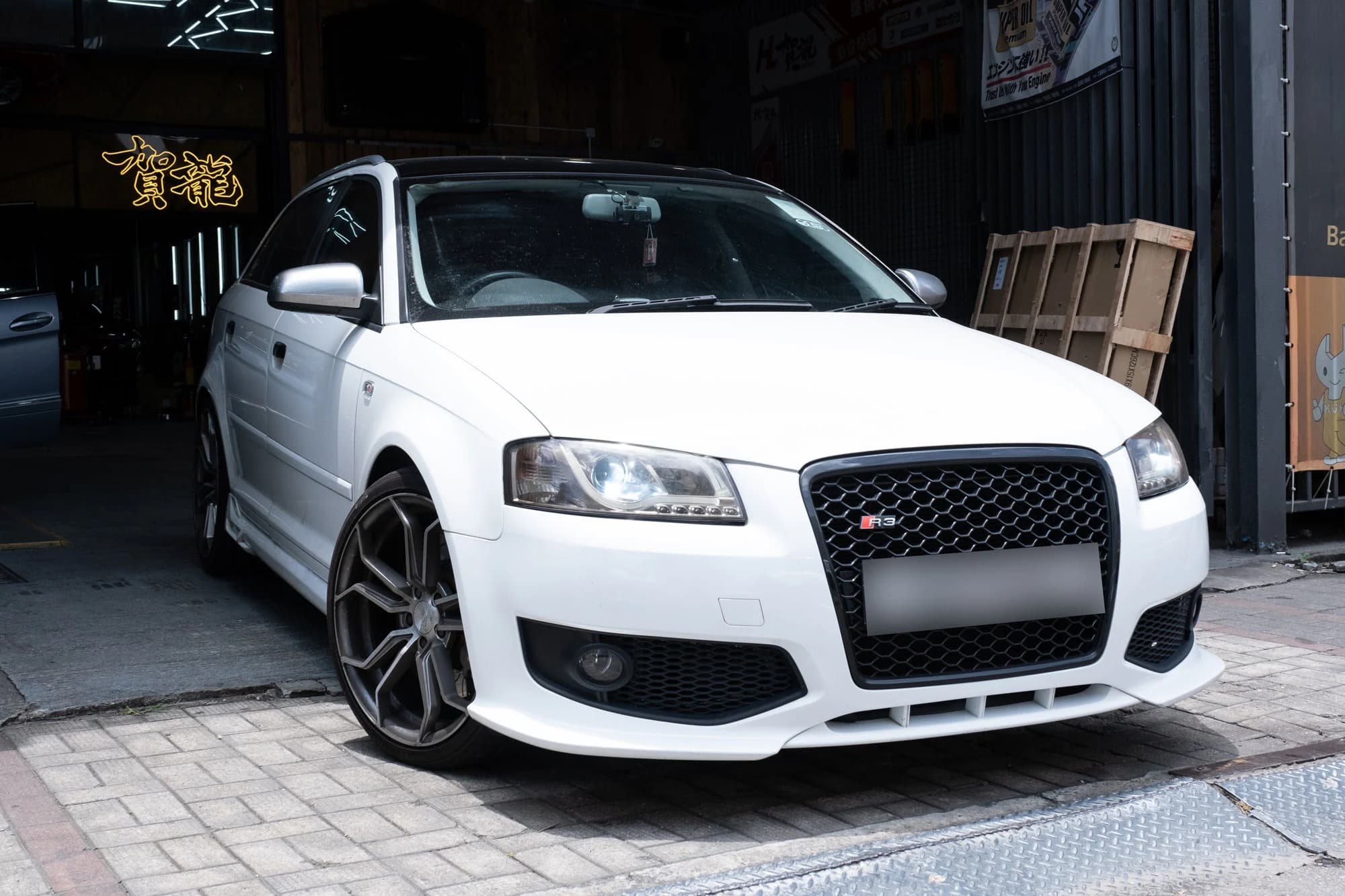 Audi S3 8P 2.0 TFSI exterior about to service supernano engine clr service at Ho Lung Motor front door