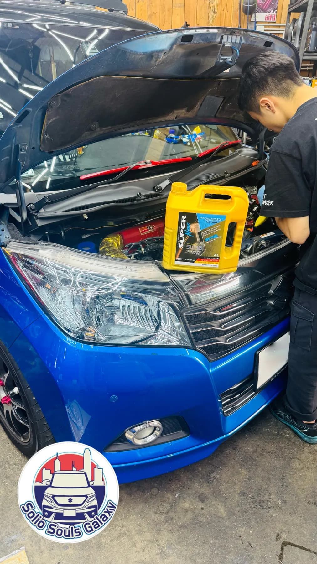 SuperNano Motor Oil 5W30 application on Suzuki Solio MA26S K12C engine